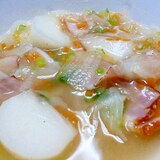 ベーコン・かぶ・人参・玉ねぎのスープ